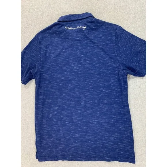 NEW William Murray Cotton Blend Short Sleeve Golf Polo Shirt (Men's Medium) Blue